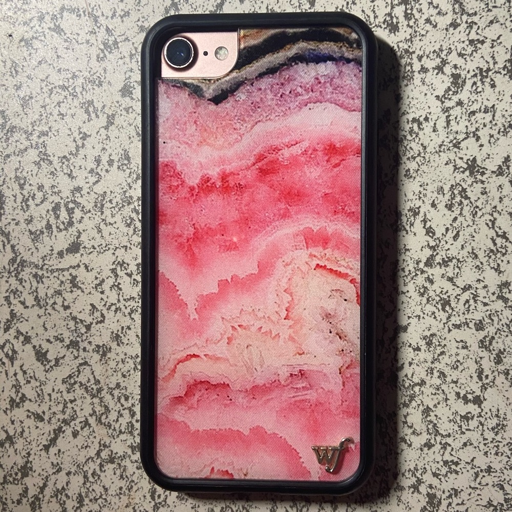 Wildflower pink stone Iphone 7 case